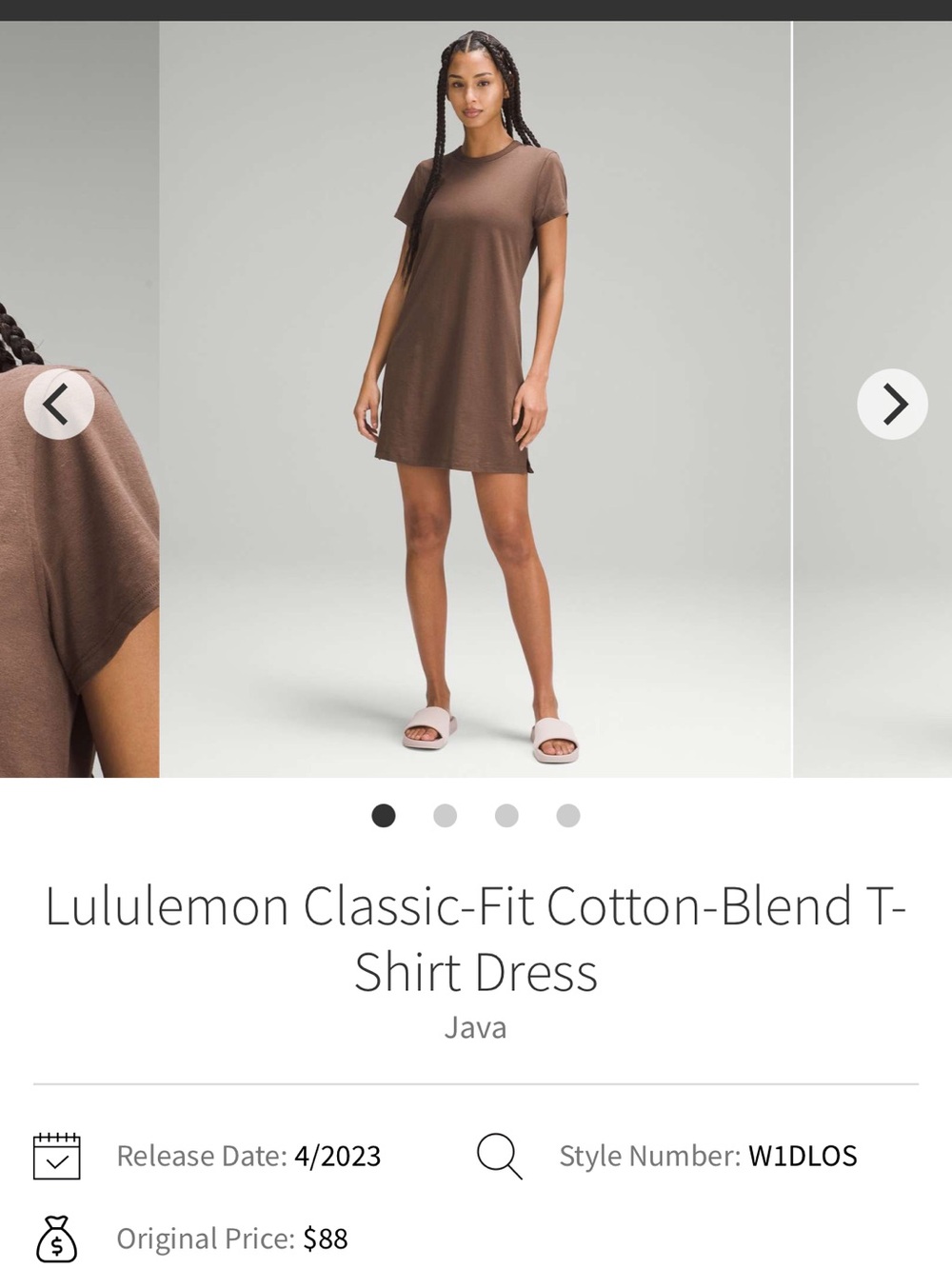 lululemon athletica Short-Sleeve T-Shirt Dress - Java Brown